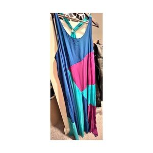Blue and purple MAXI sundress; Size 22/24
